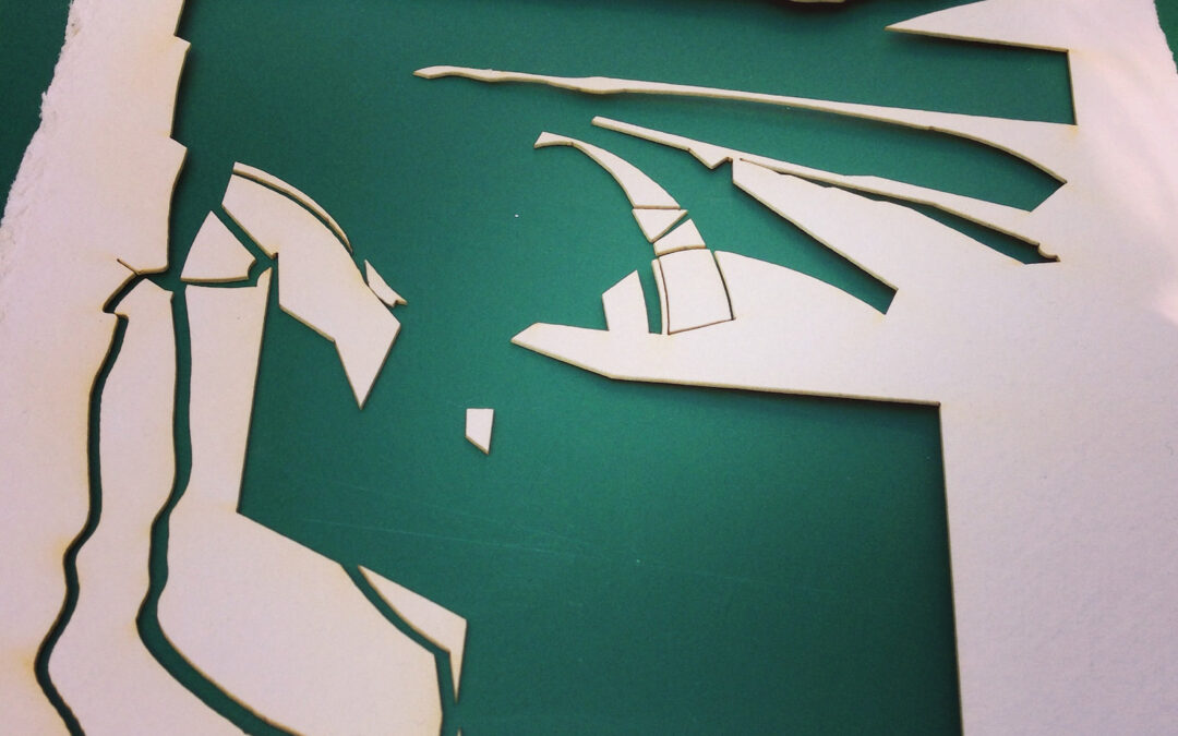 November 2014 | Early Stages of Works on Paper Featuring Lulworth Crumple