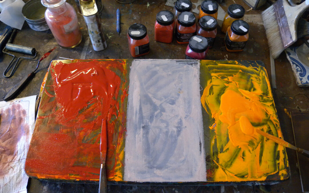 Intaglio Monoprint process