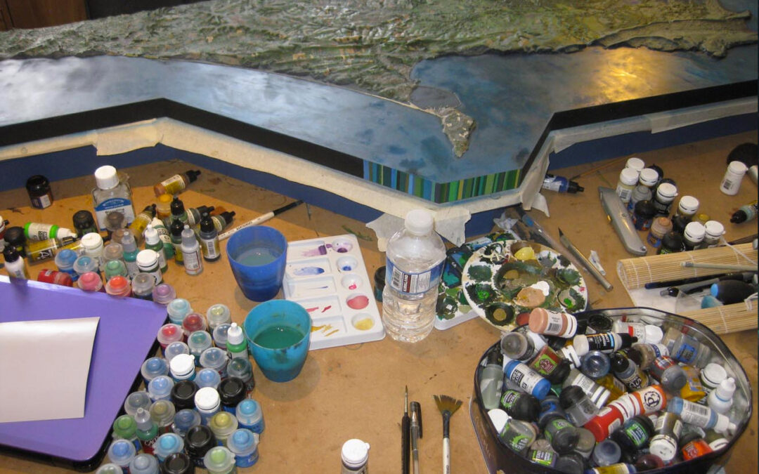 Jurassic Coast 3D topographical map